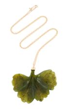 Annette Ferdinandsen M'o Exclusive: Jade Ginkgo Leaf Necklace