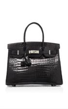 Heritage Auctions Special Collection Hermes 30cm Shiny Black Porosus Crocodile Birkin