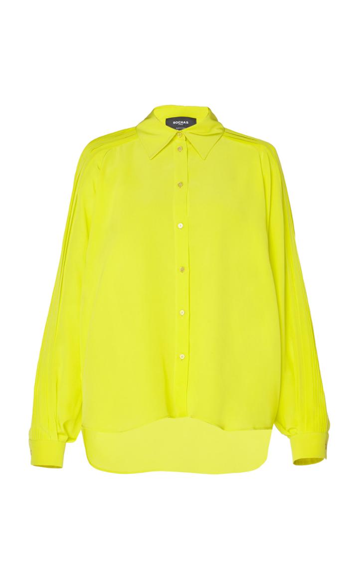 Moda Operandi Rochas Silk Button-up Top Size: 40