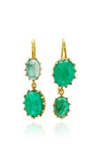 Renee Lewis One-of-a-kind Gold Antique Emerald Earrings
