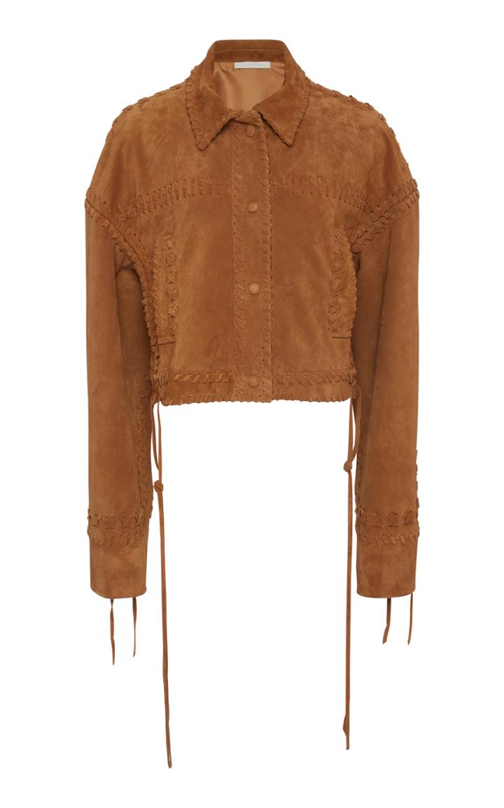 Jonathan Simkhai Braided Suede Cropped Jacket