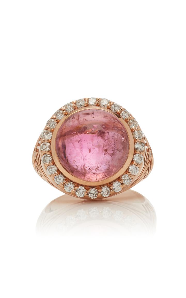 Marlo Laz 14k Rose Gold, Tourmaline And Diamond Ring