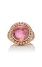 Marlo Laz 14k Rose Gold, Tourmaline And Diamond Ring