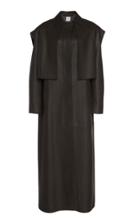 Agnona Layered Leather Trench Coat