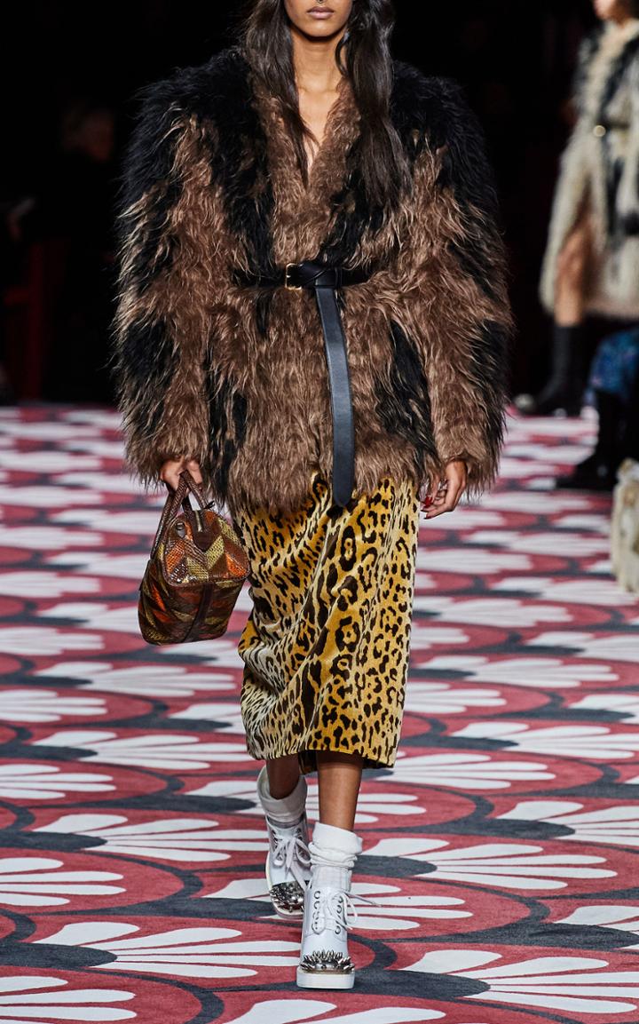 Moda Operandi Miu Miu High-rise Animal Print Midi Skirt
