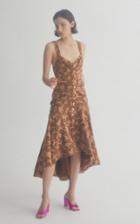 Moda Operandi Acler Beverley Asymmetrical Hem Sleeveless Midi Dress