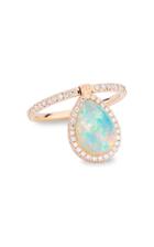 Nina Runsdorf Medium 18k Rose-gold, Opal And Diamond Flip Ring
