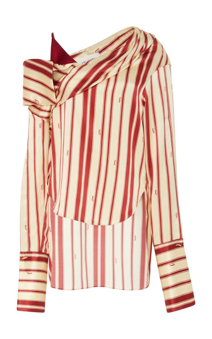 Hellessy Stellars Striped Silk Top