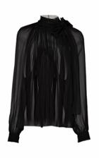 Alberta Ferretti Bow-detailed Silk Blouse