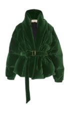 Alexandre Vauthier Oversized Belted Velvet Puffer Jacket