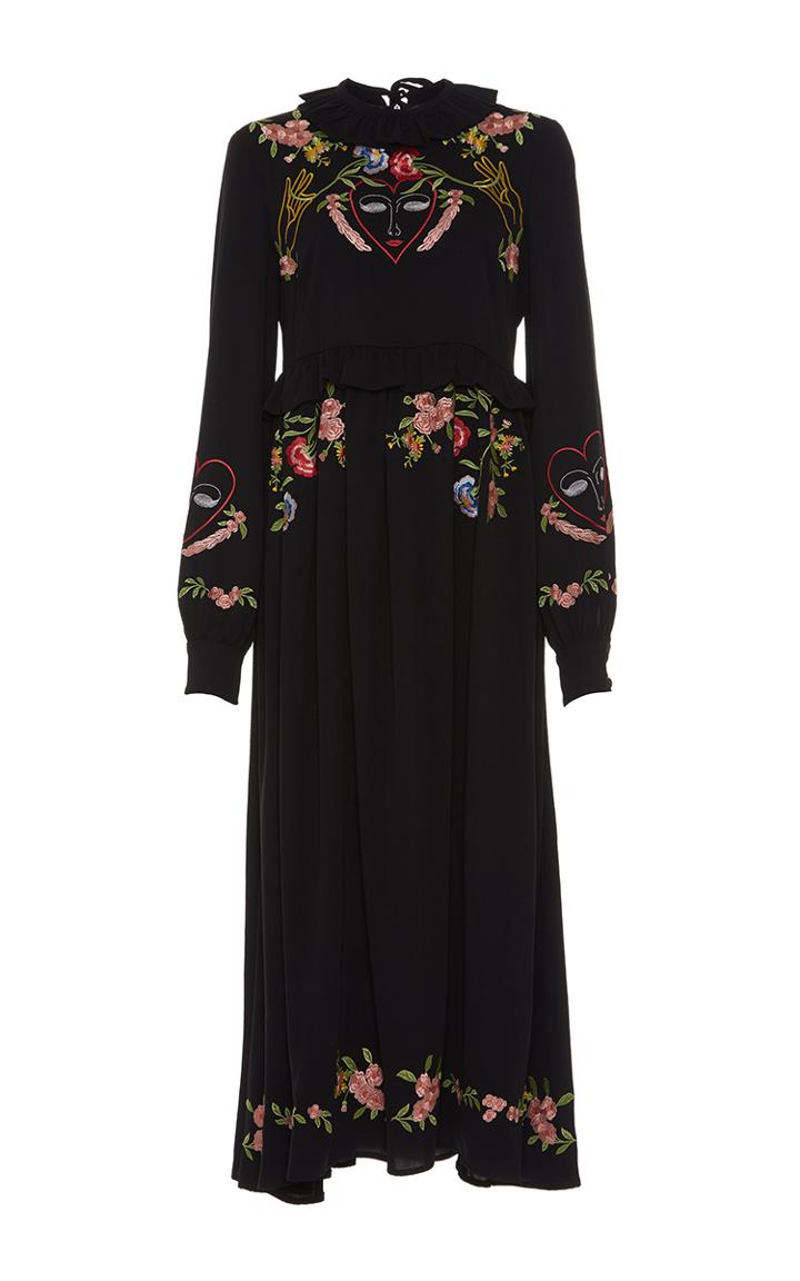 Vivetta Moscerino Embroidered Midi Dress