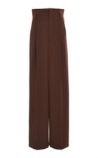 Alberta Ferretti High-rise Wide-leg Crepe Trousers