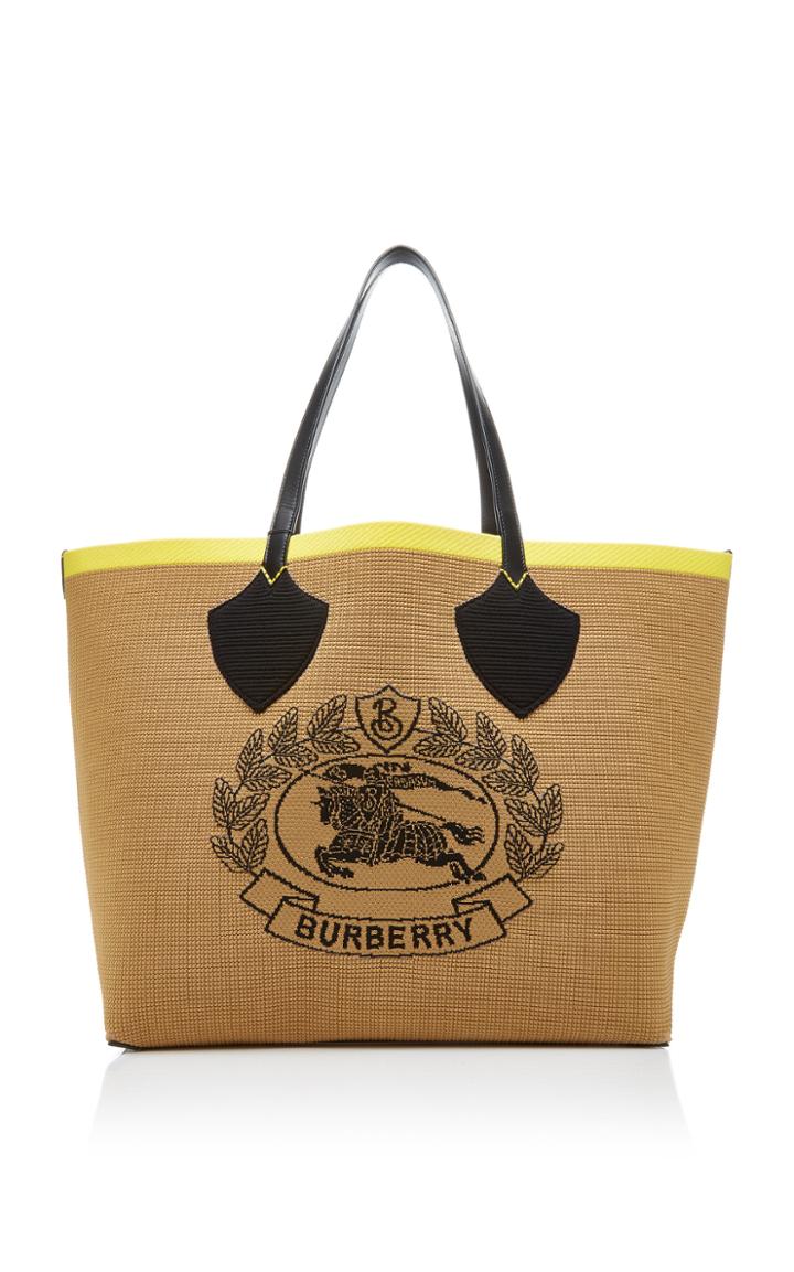 Burberry The Giant Crest-detailed Canvas Tote