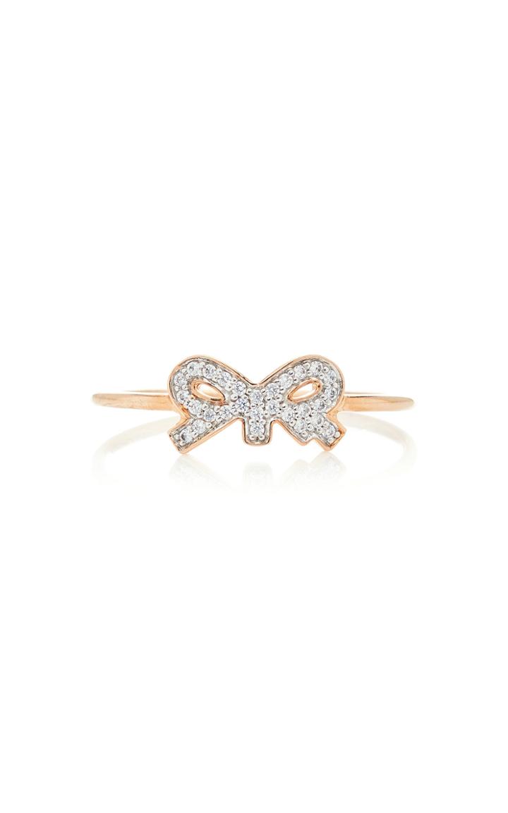 Ginette Ny Tiny Diamond 18k Rose Gold Ring