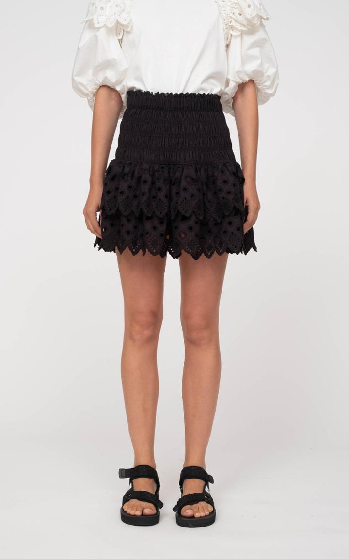 Moda Operandi Sea Hazel Cotton-broderie Mini Skirt