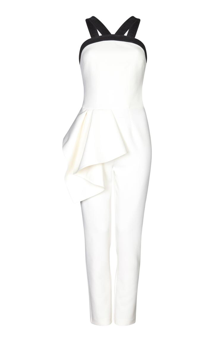 Safiyaa Neva Contrast Halter Jumpsuit