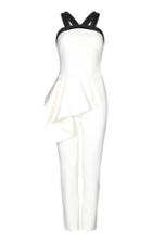 Safiyaa Neva Contrast Halter Jumpsuit
