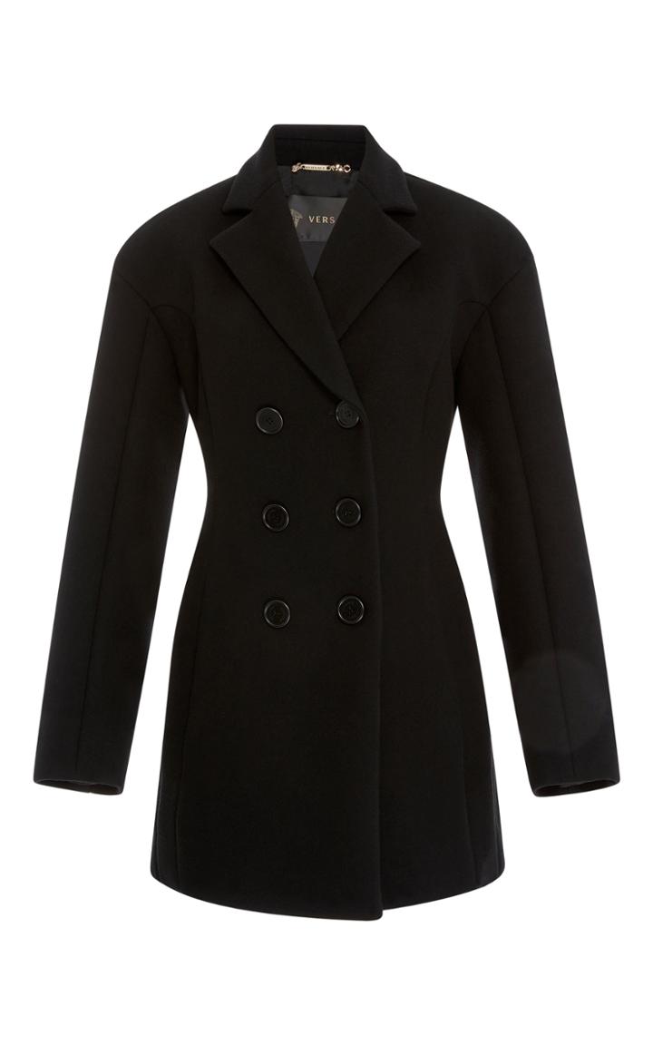 Versace Wool Twill Double Breasted Jacket