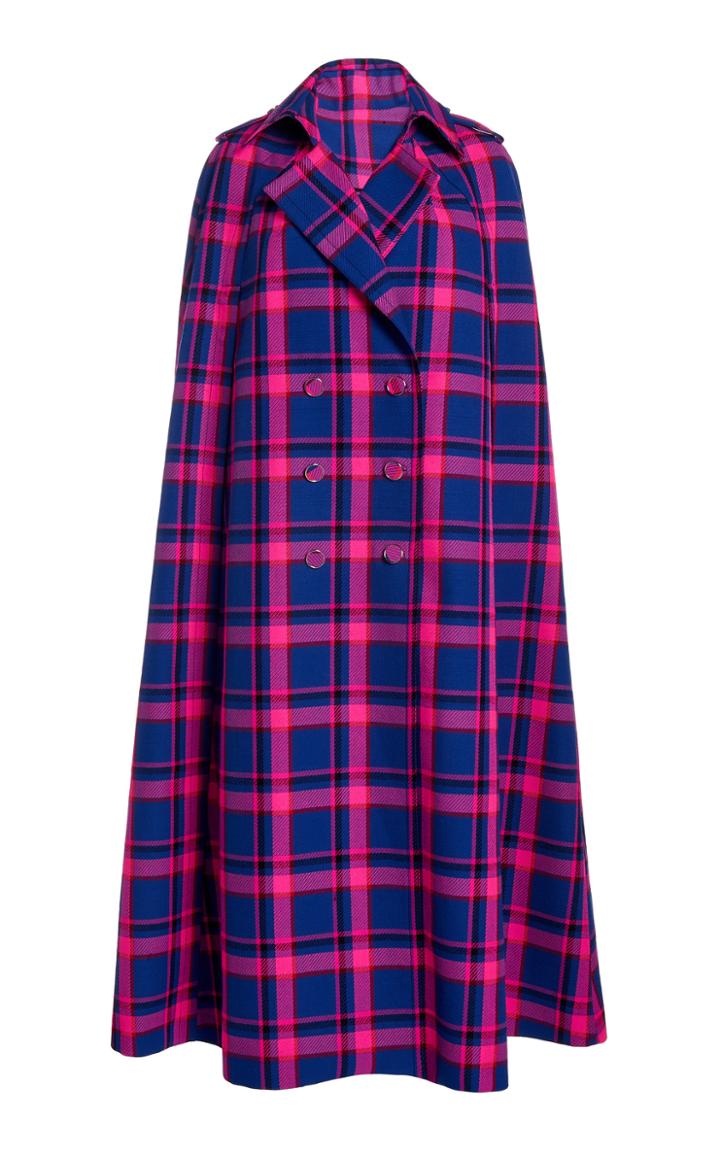 Moda Operandi Ralph & Russo Check Wool Military Cape