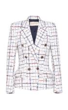 Alexandre Vauthier Double-breasted Plaid Crepe Blazer