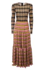 Moda Operandi La Doublej Hera Printed Jersey-pliss Gown