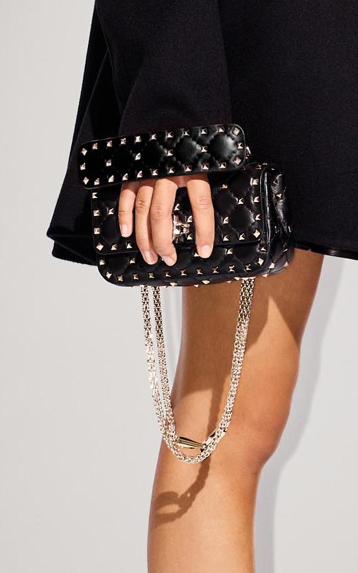 Moda Operandi Valentino Valentino Garavani Mini Rock Stud Spike Leather Shoulder Bag