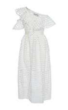 Self Portrait Off-the-shoulder Ruffled Midi Dress