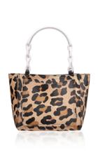 Edie Parker Micro Tote In Leopard