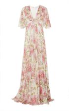 Giambattista Valli Tiered Floral Silk Maxi Dress