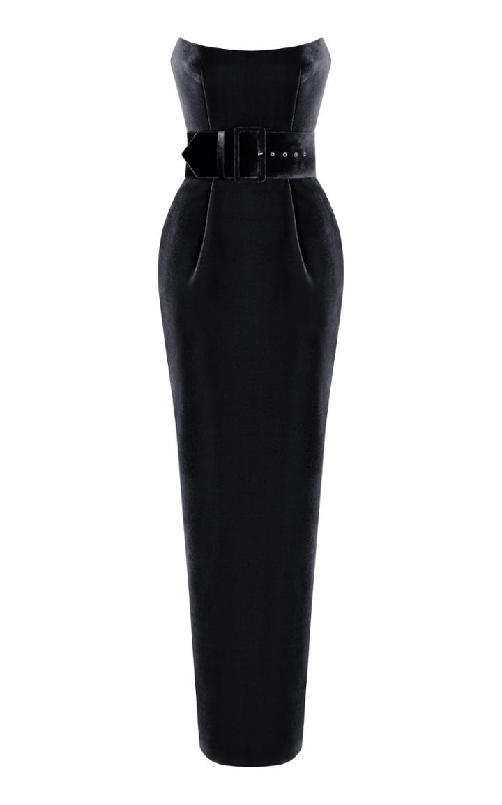 Rasario Silk-blend Velvet Corset Gown
