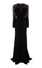 Jenny Packham Darina Embellished Crepe Gown