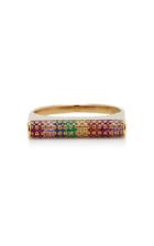 Sydney Evan Rainbow Pave Roll Ring