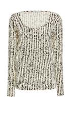 Moda Operandi Proenza Schouler Pswl Sheer Stretch Long Sleeve Scoop Neck Top Size: X