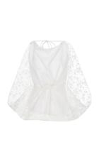 Rosie Assoulin Embroidered Cape Cotton-blend Top