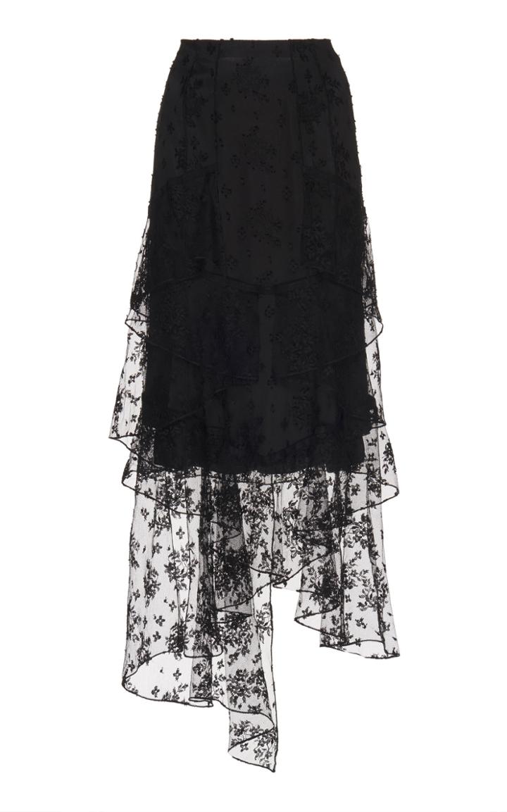 Olivier Theyskens Asymmetrical Lace Skirt