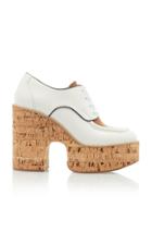 Miu Miu Two-tone Leather Platform Brogues