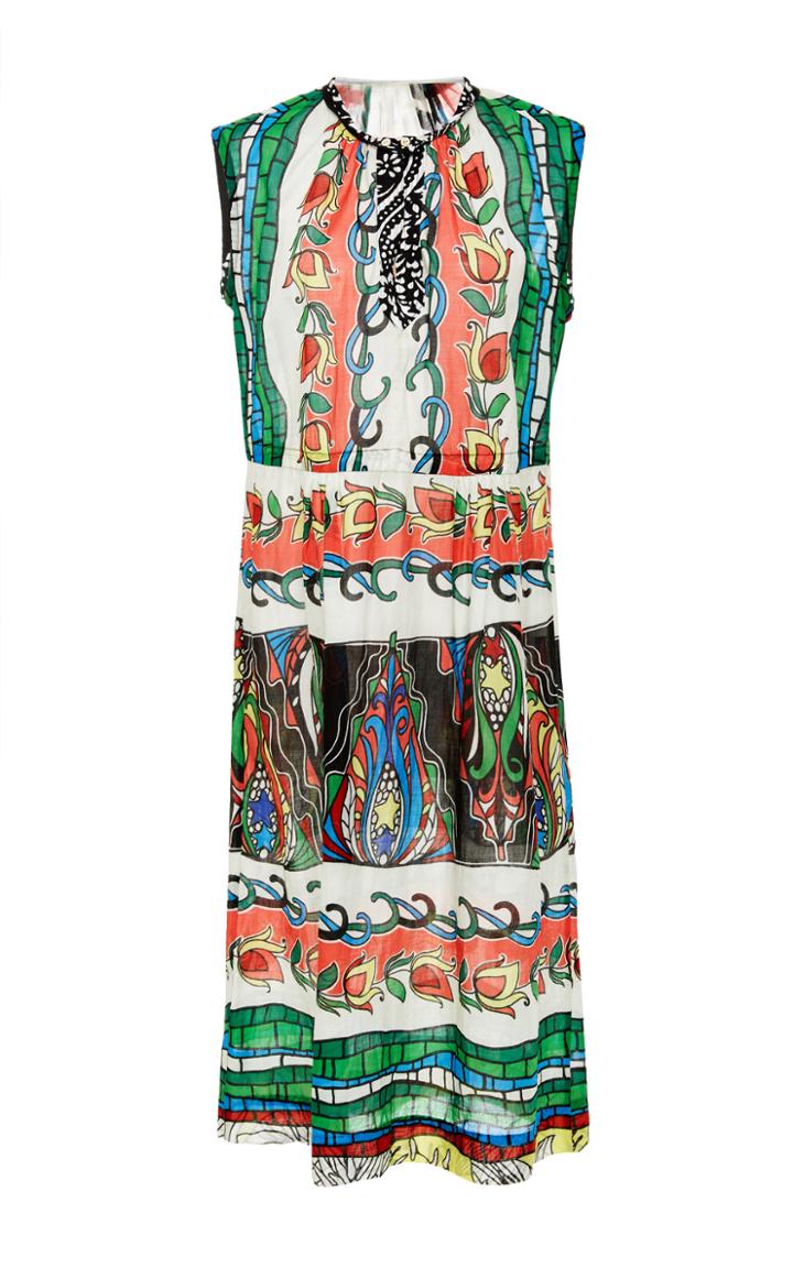Warm Bourbon Printed Dress