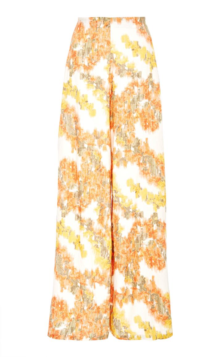 Moda Operandi Andres Otalora Apolo Printed Wide-leg Linen Pants Size: 0
