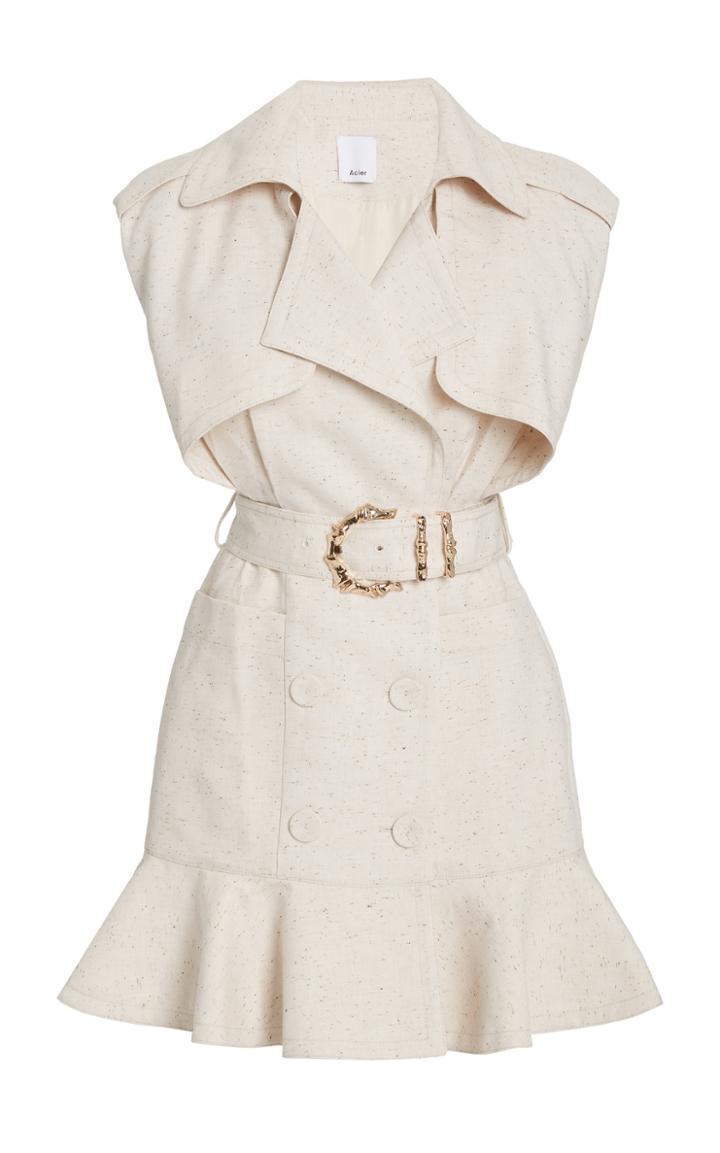 Moda Operandi Acler Hanbury Belted Cotton-blend Belted Mini Trench Dress