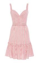 Luisa Beccaria M'o Exclusive Linen Stripes Mini Dress