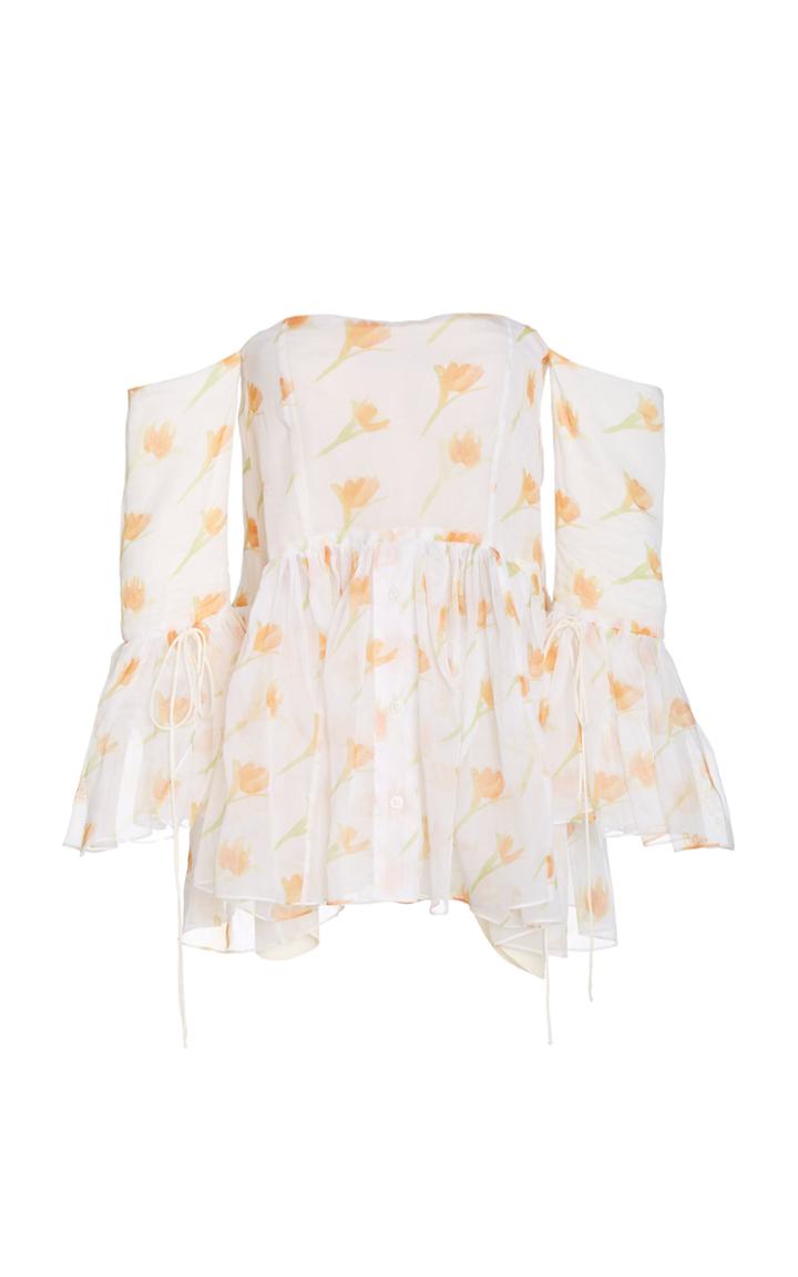 Moda Operandi Rosie Assoulin Court Cotton Off-the-shoulder Top