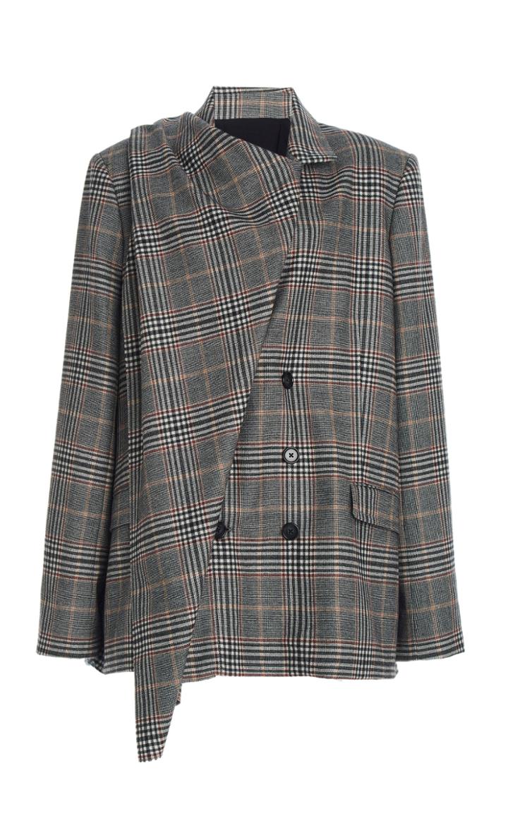 Moda Operandi Roland Mouret Firth Double-breasted Wool-blend Blazer