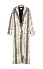 Lanvin Sequin Striped Coat
