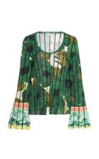 Etro Floral Pleated Jersey Top