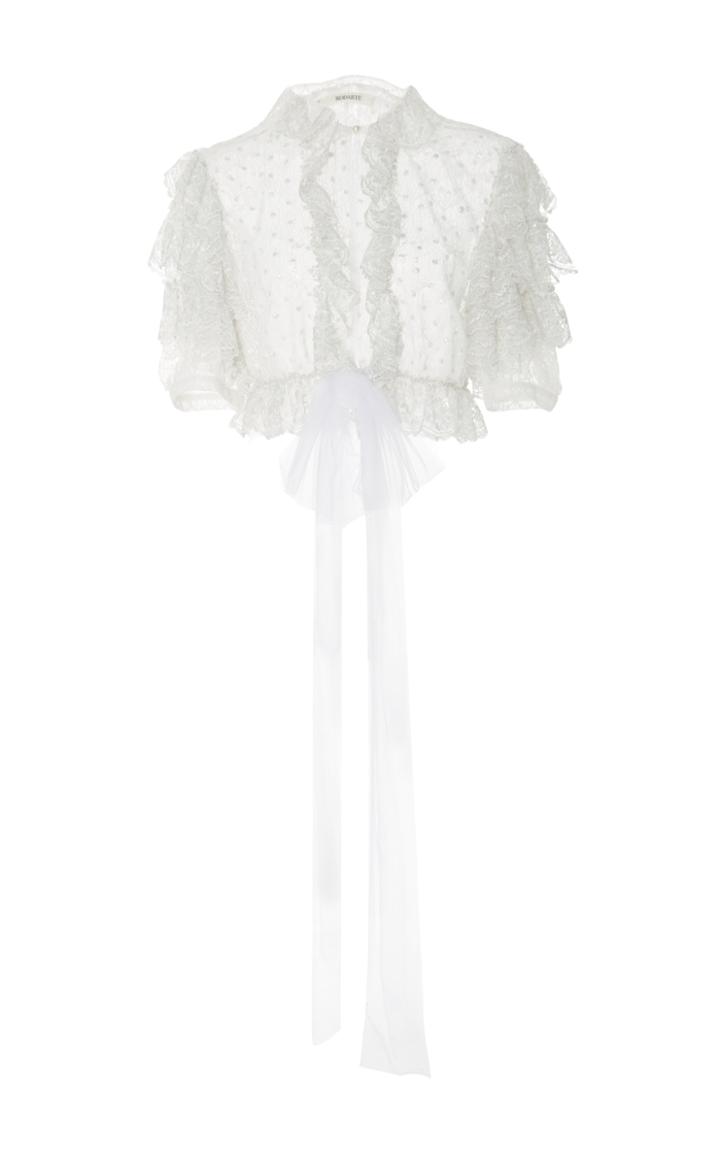 Rodarte Ruffled Cropped Blouse