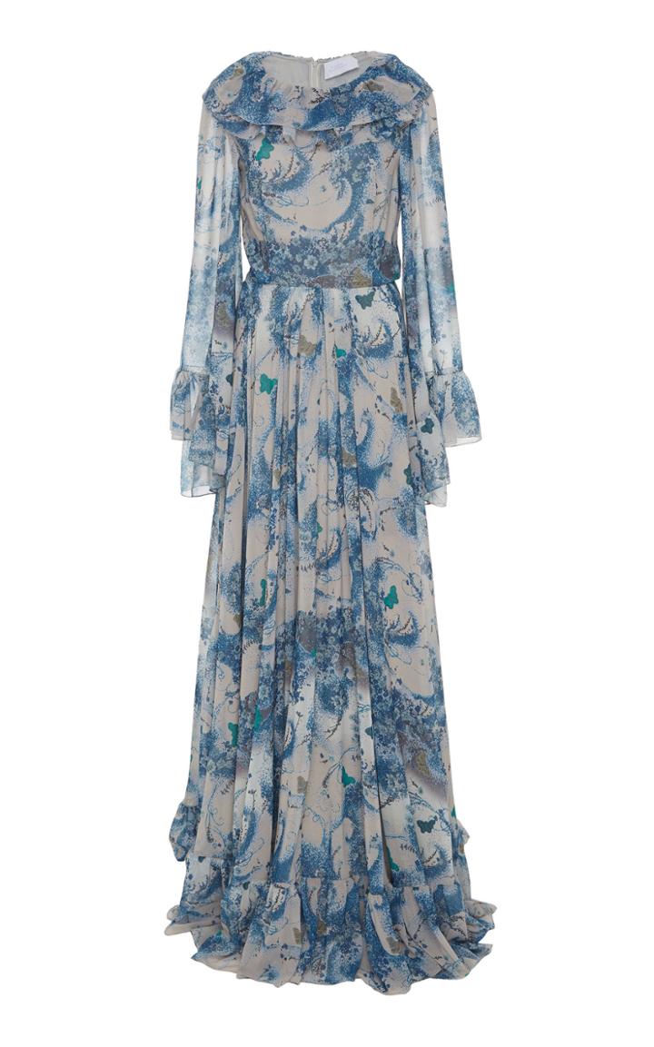 Luisa Beccaria Flutter Sleeve Gown