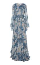 Luisa Beccaria Flutter Sleeve Gown