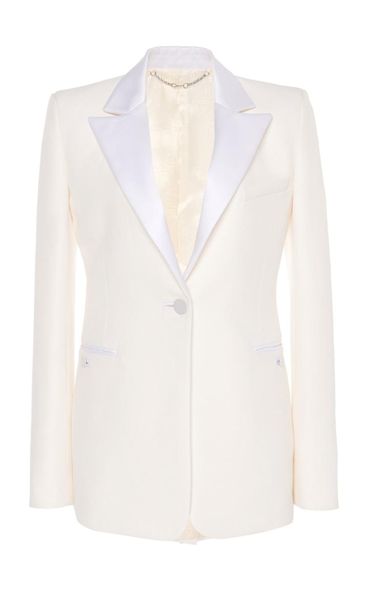 Moda Operandi Paco Rabanne Satin-lapel Crepe De Chine Blazer Size: 36