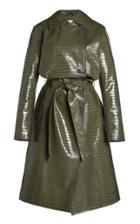 Moda Operandi Saks Potts Fab Lizard-effect Vinyl Double-breasted Coat