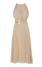 Maria Lucia Hohan Luzia Metallic Tulle Belted Dress